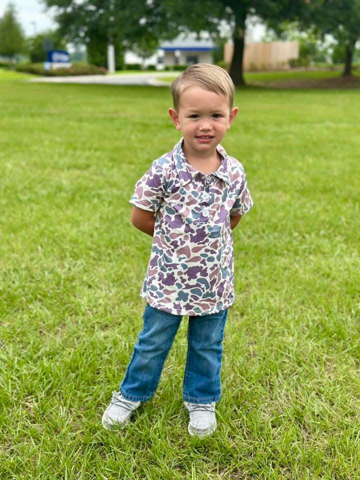 Boys Camo Polo Shirts