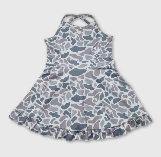 Camo/Pink Spaghetti Strap Tennis Dresses
