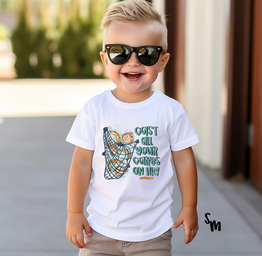 "Cast all your cares...." Tee