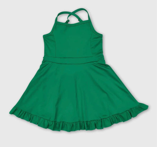 Solid Spaghetti Strap Tennis Dresses