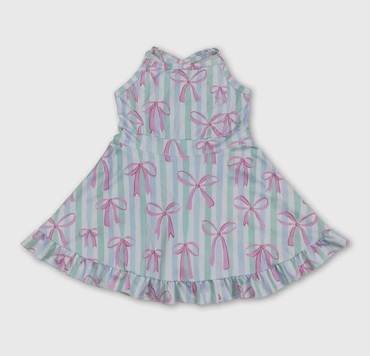 Bow Spaghetti Strap Tennis Dress