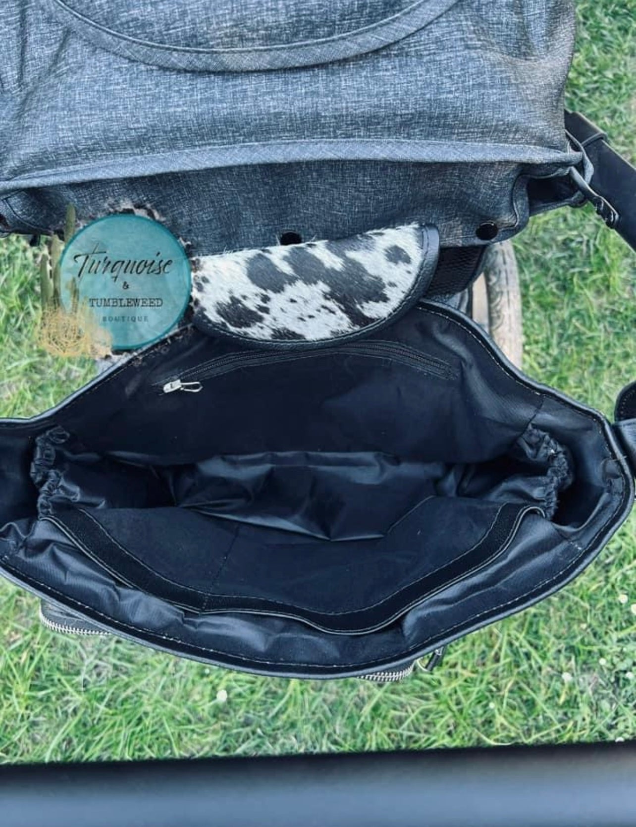 Cowhide Stroller Caddy